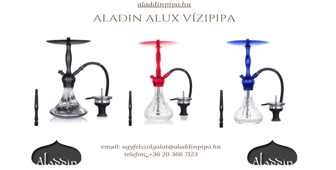 Az Aladin Alux vízipipa sorozat bemutatása