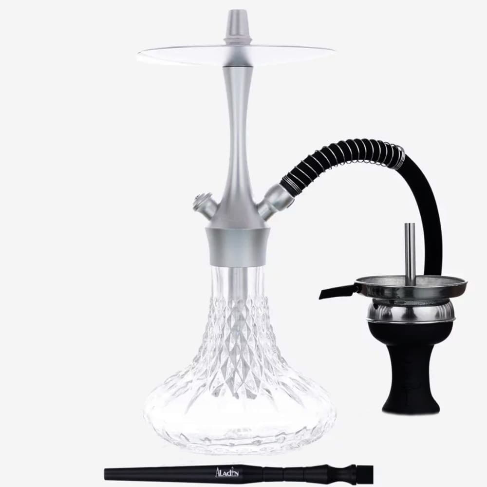 Aladin Alux 380 vízipipa – 45 cm | Ezüst