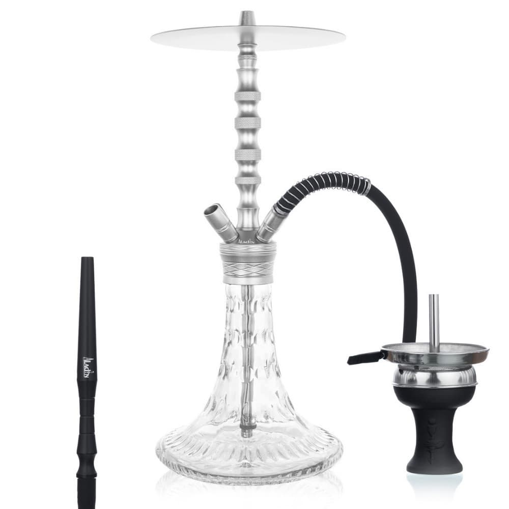 Aladin Alux Model 6 vízipipa – 58 cm | Ezüst