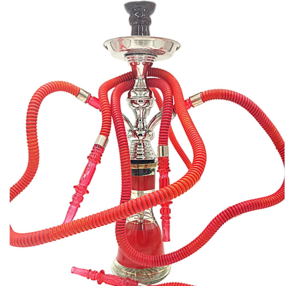 Top Mark vízipipa – 55 cm | Piros | 3 csöves